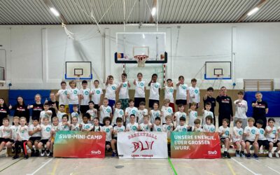 Basketball, Teamgeist und jede Menge Spaß: 50 Kinder beim swb Mini-Camp